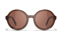 CHANEL Round Sunglasses Men's Red