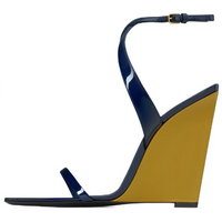 SAINT LAURENT Salomé Strap Sandals 11cm Women's Marine Blue
