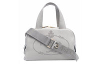 PRADA Cow Leather Handbag Women's Gray