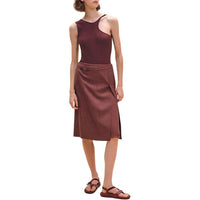HERMES SS24 Casual Long Skirts Women's Rouge