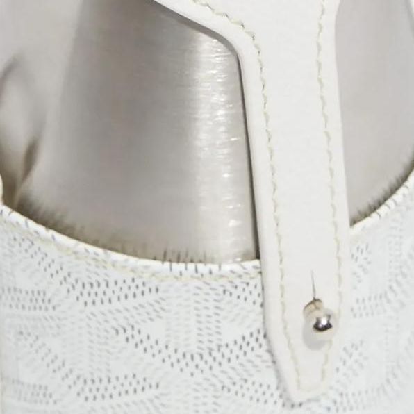 GOYARD YONNE Canvas With Leather Water Bottle Bag Shoulder Bag Crossbody Bag Small Size Unisex White