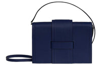 HERMES H Passant Evercolor Leather Handheld Shoulder Bag Crossbody Bag Regular Women's Sapphire Blue