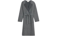 CELINE FW21 Velvet feel Coat Women's Smoke Black