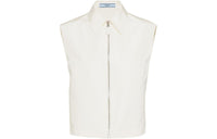 PRADA Zip up Sleeveless Faille Shirt