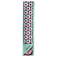 PRADA Silk Scarves Women's Green/Pink