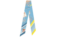 HERMES Silk Scarves Women's Blue
