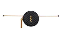 SAINT LAURENT Cow Leather Fanny Pack Women's Black