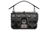 DIOR Sheepskin Shoulder Bag Crossbody Bag Handbag Small Size Women's Black