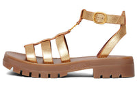 CELINE Triomphe Roman Sandals Women's Gold