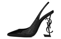 SAINT LAURENT Opyum Irregular Heel High Heels 11cm Women's Black