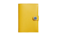 HERMES Evercolor Calfskin Passport Holder Men's Yellow/Blue