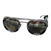 LOUIS VUITTON Titanium Irregular Shape Sunglasses Men's Black