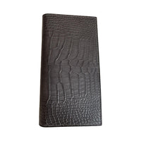 HERMES MC² Euclide Crocodile Leather Wallet Regular Unisex 88 Graphite Graphite Gray