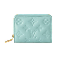 LOUIS VUITTON Lambskin Wallet Women's Lake Blue