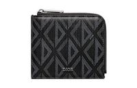 DIOR Canvas With Smooth Calfskin Wallet Men's Black