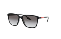 PRADA Plastic Rectangular Sunglasses Men's Black