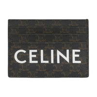CELINE Canvas Coin Purses Card Holders Men's Black