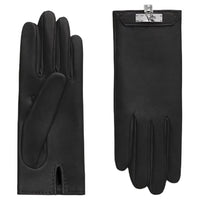HERMES Lambskin Gloves Unisex Black