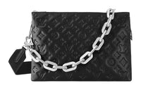 LOUIS VUITTON Coussin Lambskin Shoulder Bag Crossbody Bag Medium Size Women's Black