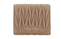 MIU MIU Leather Wallet Women's Light Brown