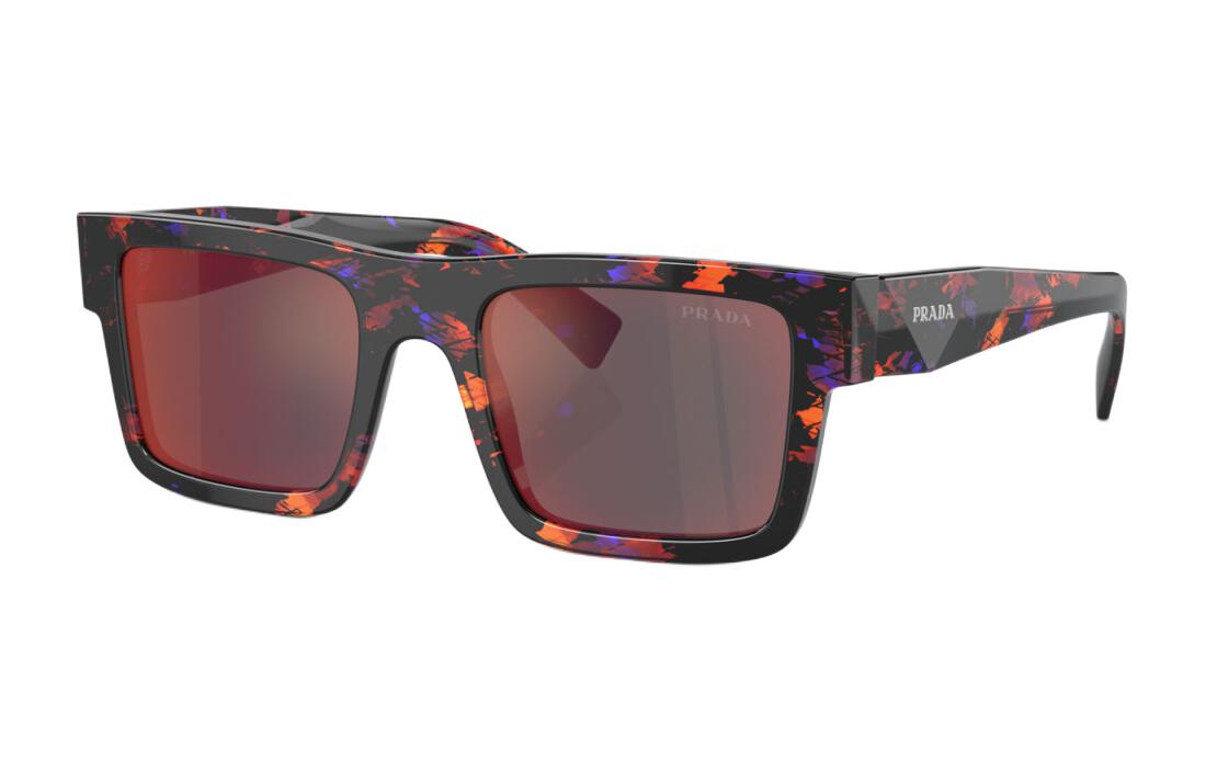 PRADA Acetate Square Sunglasses Men's Black