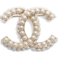 CHANEL Pre-Owned 2015 CC Pearl Brooch