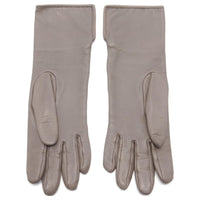 HERMES Leather Gloves Women's Brown