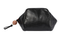 Loro Piana Calfskin One Shoulder Handheld Crossbody Bag Small Size Women's Black