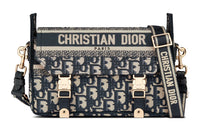 DIOR DiorCamp Canvas Messenger Bag Shoulder Bag Crossbody Bag Small Size Women's Black
