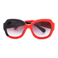 CHANEL Plastic Square Sunglasses Women's Black