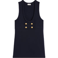 CELINE Tunic Mini Dress In Interlock Wool