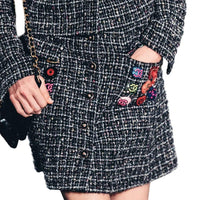 CHANEL 24 Fall And Winter Casual Short Skirts Women's Black