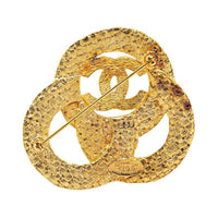 CHANEL 1980 1990s Triple Circle Cc Brooch