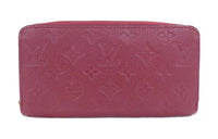 LOUIS VUITTON Zippy Calfskin Wallet Women's Raisin Gold