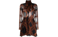 SAINT LAURENT Long-Sleeved Dresses Women's Umber