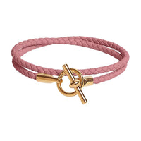 HERMES Calfskin Bangles Women's Pink