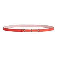 HERMES Rose Gold-Plated Leather Belts Unisex Orange/Rose Width 1.3m