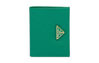 PRADA Leather Wallet Small Size Women's Green