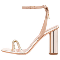 DIOR Sunset Chunky Heel High Heels Women's Gold