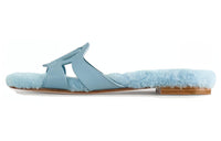 LOUIS VUITTON Isola Rubber Sole Abrasion Resistant Slide Slippers Women's Blue