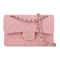CHANEL Grained Calfskin Crossbody Bag Shoulder Bag Small Size Women's Pink