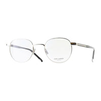 SAINT LAURENT Irregular Shape Eyeglass Frames Unisex Silver