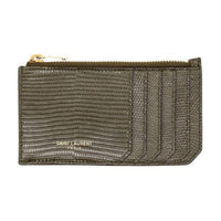 SAINT LAURENT Cow Leather Wallet Men's Green