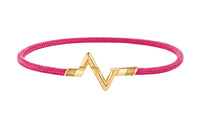 LOUIS VUITTON 18K Gold Polyamide Bangle Unisex Pink