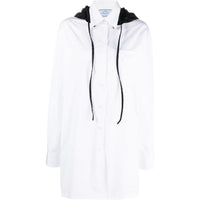 PRADA Drawstring Hooded Shirt Dress