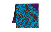 SAINT LAURENT Pre Owned 1980s Snakeskin Print Silk Scarf