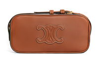 CELINE Cuir Triomphe Calfskin Camera Bag Messenger Bag Shoulder Bag Mini Women's Brown Caramel