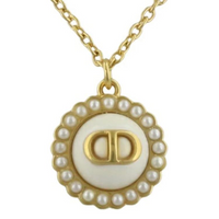 DIOR Metal Necklaces Women's White