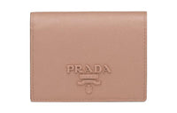 PRADA Saffiano Leather Wallet Small Size Women's Pink