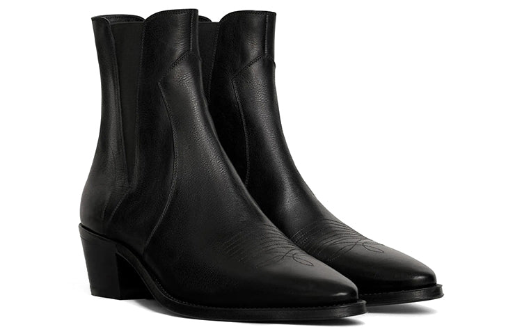 CELINE Short Chelsea Boots Women's Black
